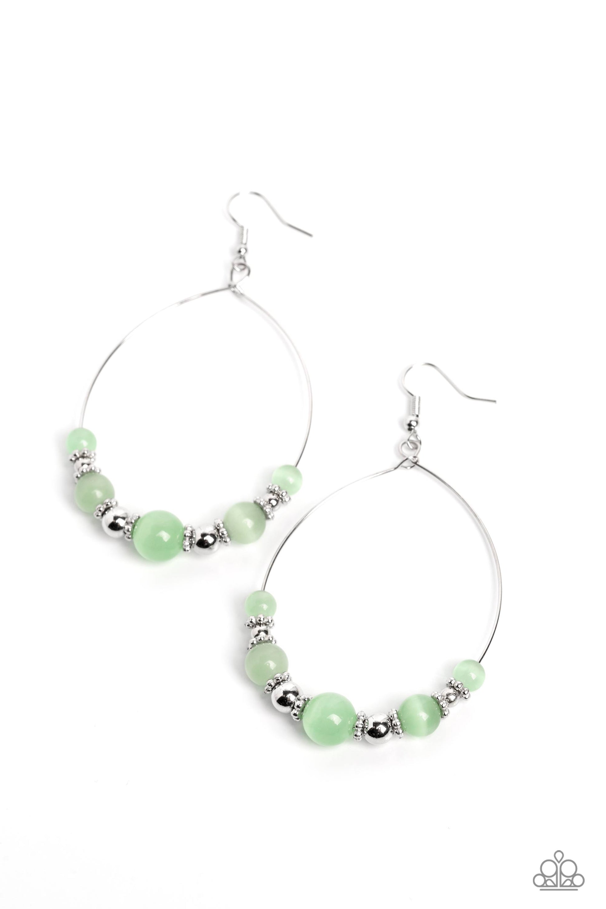 Cats Eye Charisma Green Earrings - Jewelry by Bretta