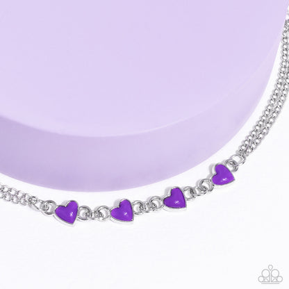 Smitten Sweethearts Purple Bracelet  - Jewelry by Bretta