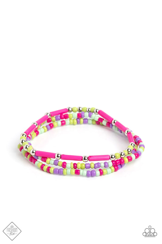 Shoreline Sketch Pink Bracelet - Jewelry by Bretta