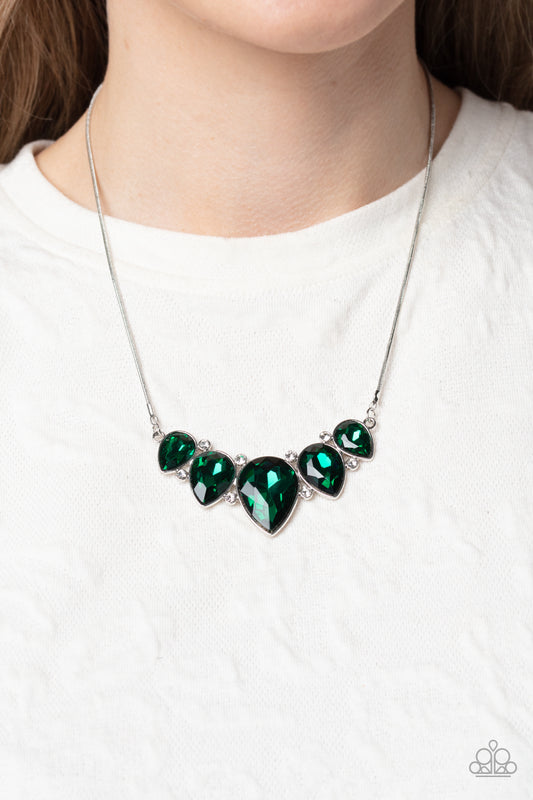 Regally Refined Green Necklace - Jewelry by Bretta