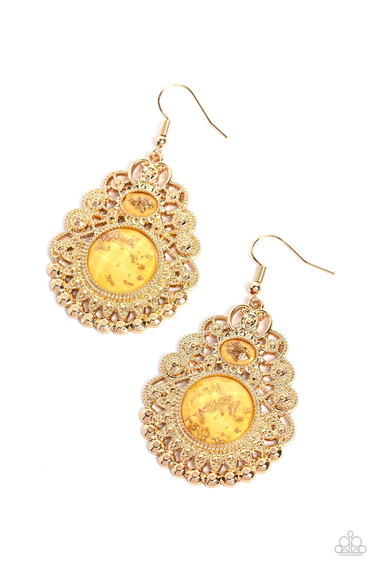 Welcoming Whimsy Yellow Earrings - Jewelry by Bretta