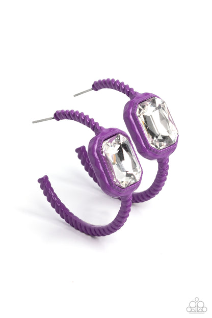 Call Me TRENDY Purple Earrings - Jewelry by Bretta