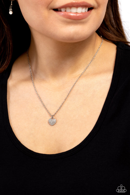 Goin Courtin White Heart Necklace - Jewelry by Bretta