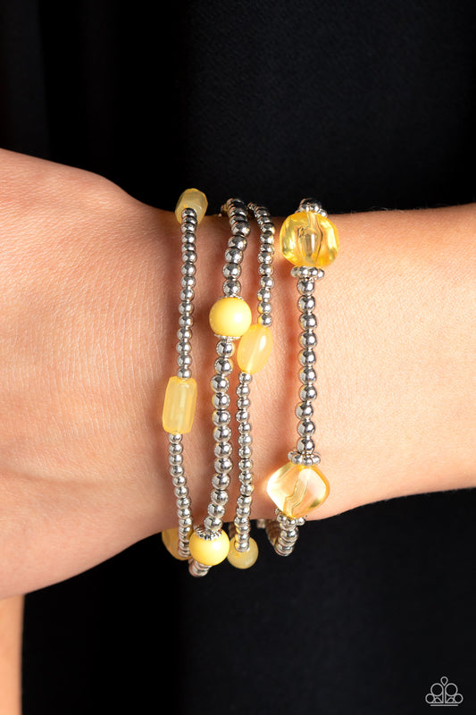Geometric Guru Yellow Bracelets - Jewelry by Bretta