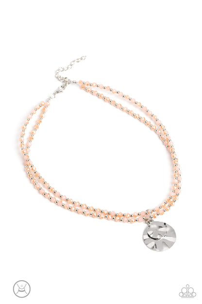 Compacted Cosmos Pink Necklace - Jewelry by Bretta