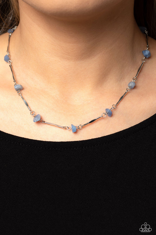 Chiseled Construction Blue Necklace - Jewelry by Bretta