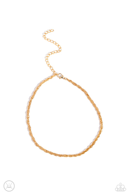 Glimmer of ROPE Gold Necklace - Jewelry by Bretta