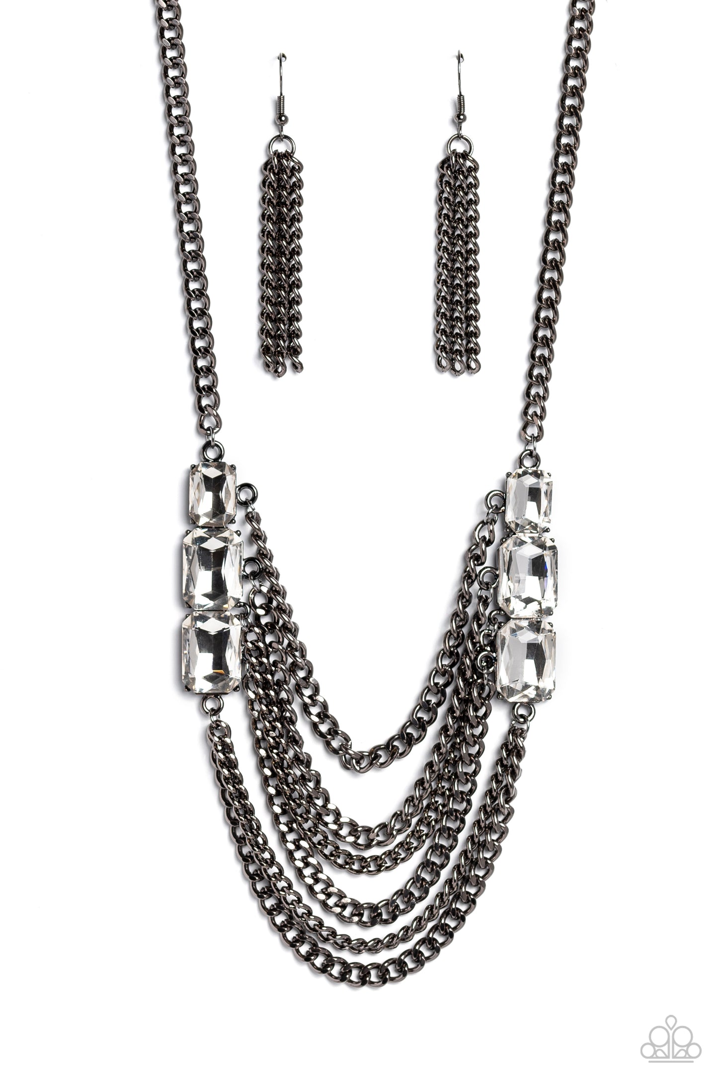 Come CHAIN or Shine Black Necklace  - Jewelry by Bretta