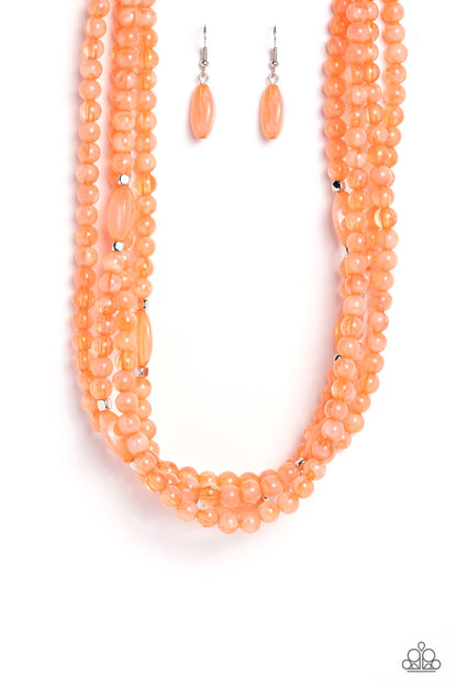 Layered Lass Orange Necklace - Jewelry by Bretta