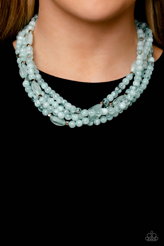 Layered Lass Blue Necklace  - Jewelry by Bretta