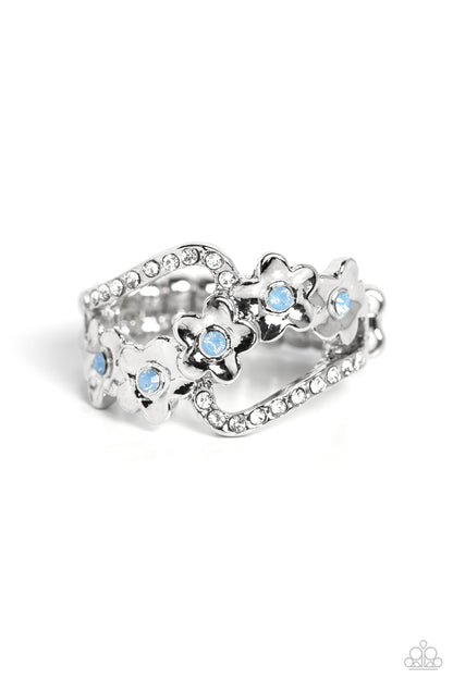 Captivating Corsage Blue Ring - Jewelry by Bretta