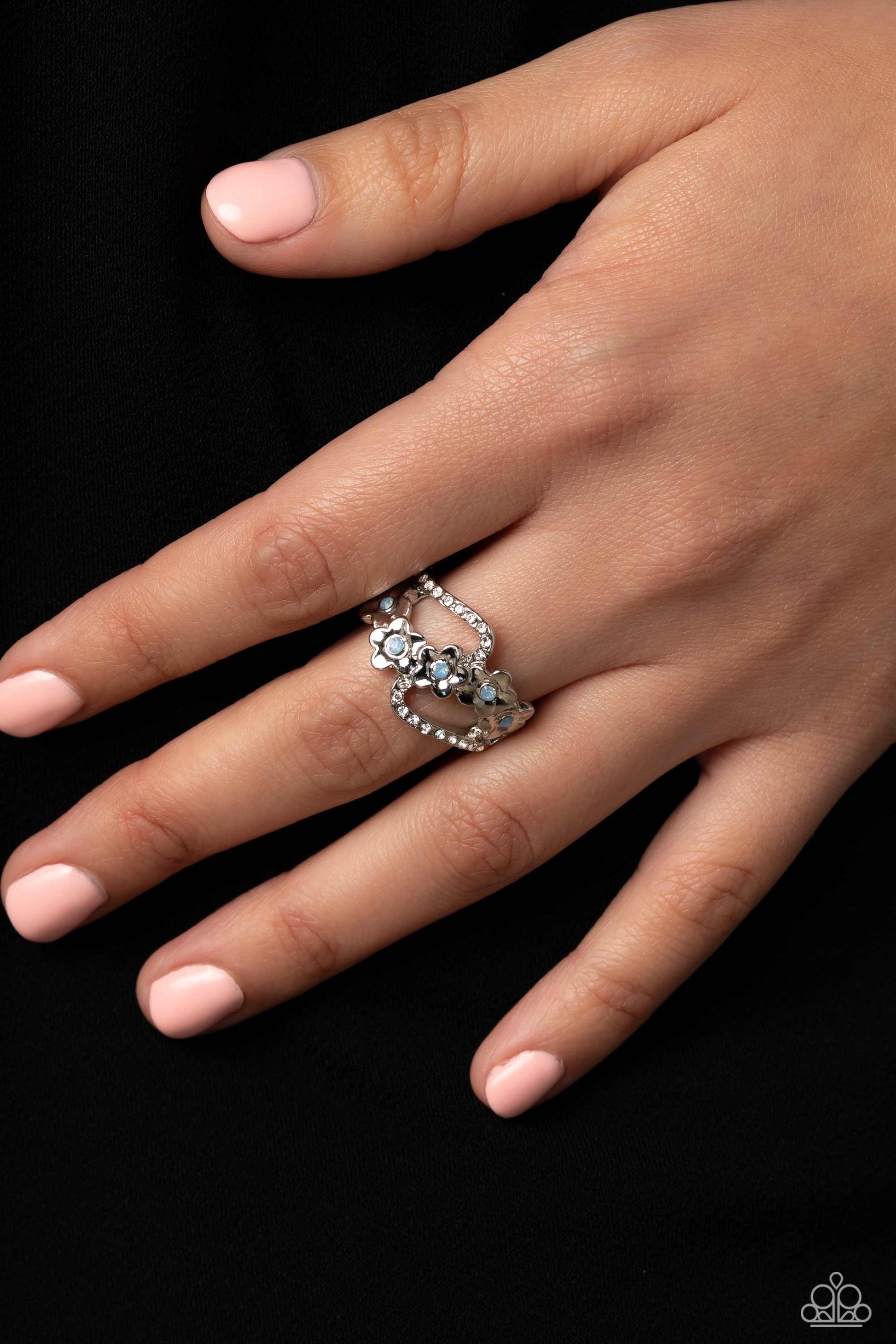 Captivating Corsage Blue Ring - Jewelry by Bretta
