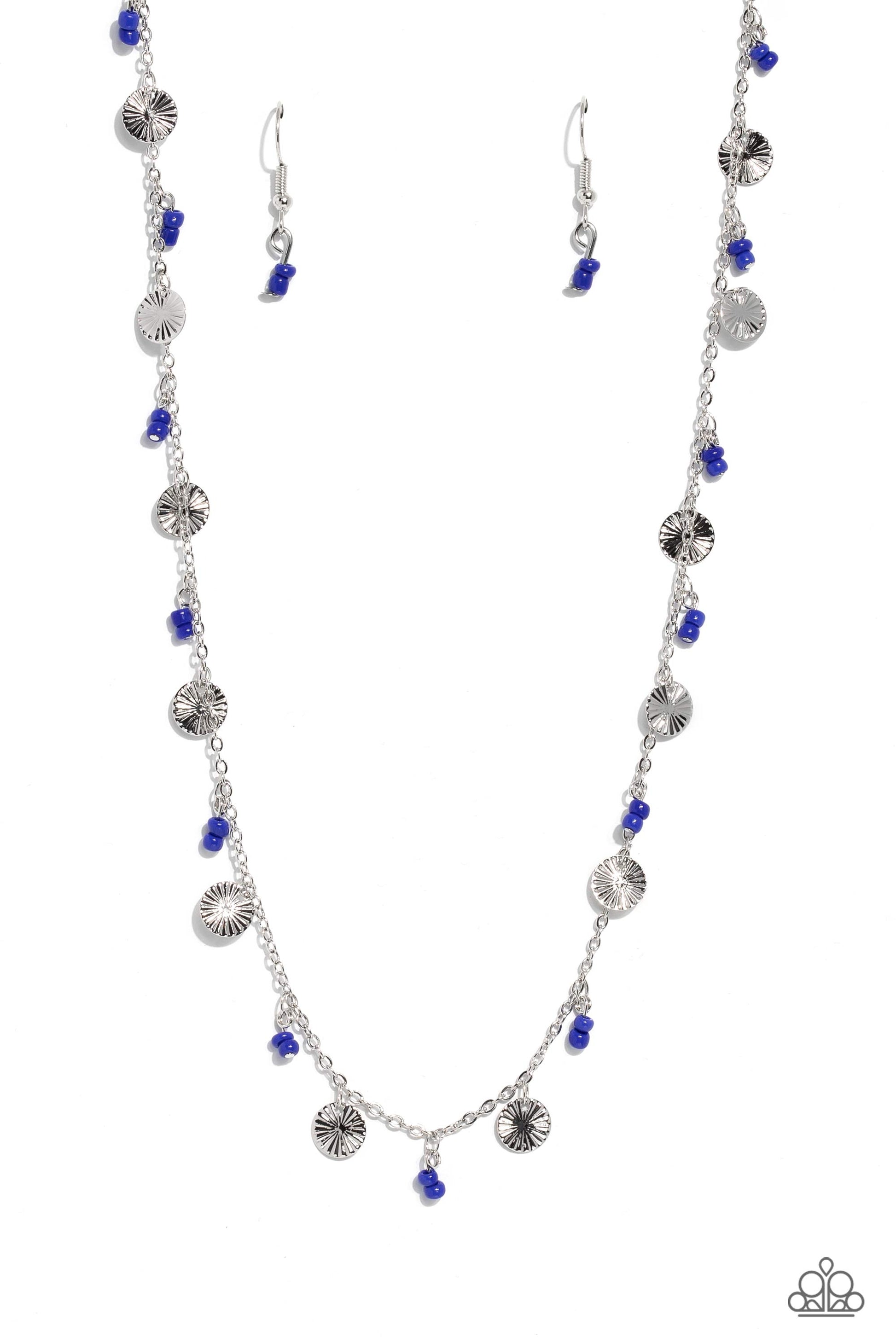 Sand Dollar Sass Blue Necklace - Jewelry by Bretta