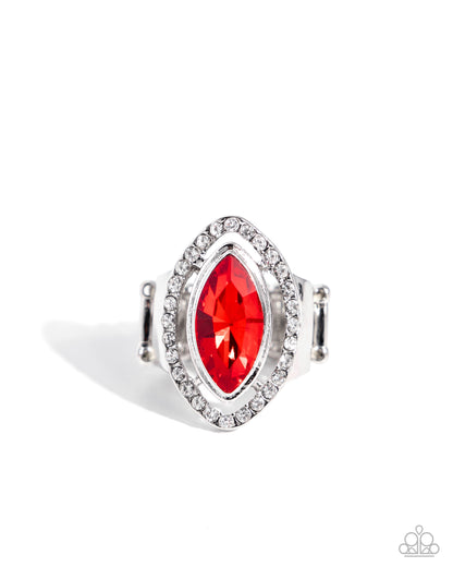Marquise Majesty Red Ring - Jewelry by Bretta