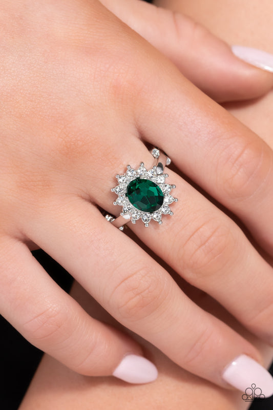 Red Carpet Reveal Green Ring - Jewelry by Bretta