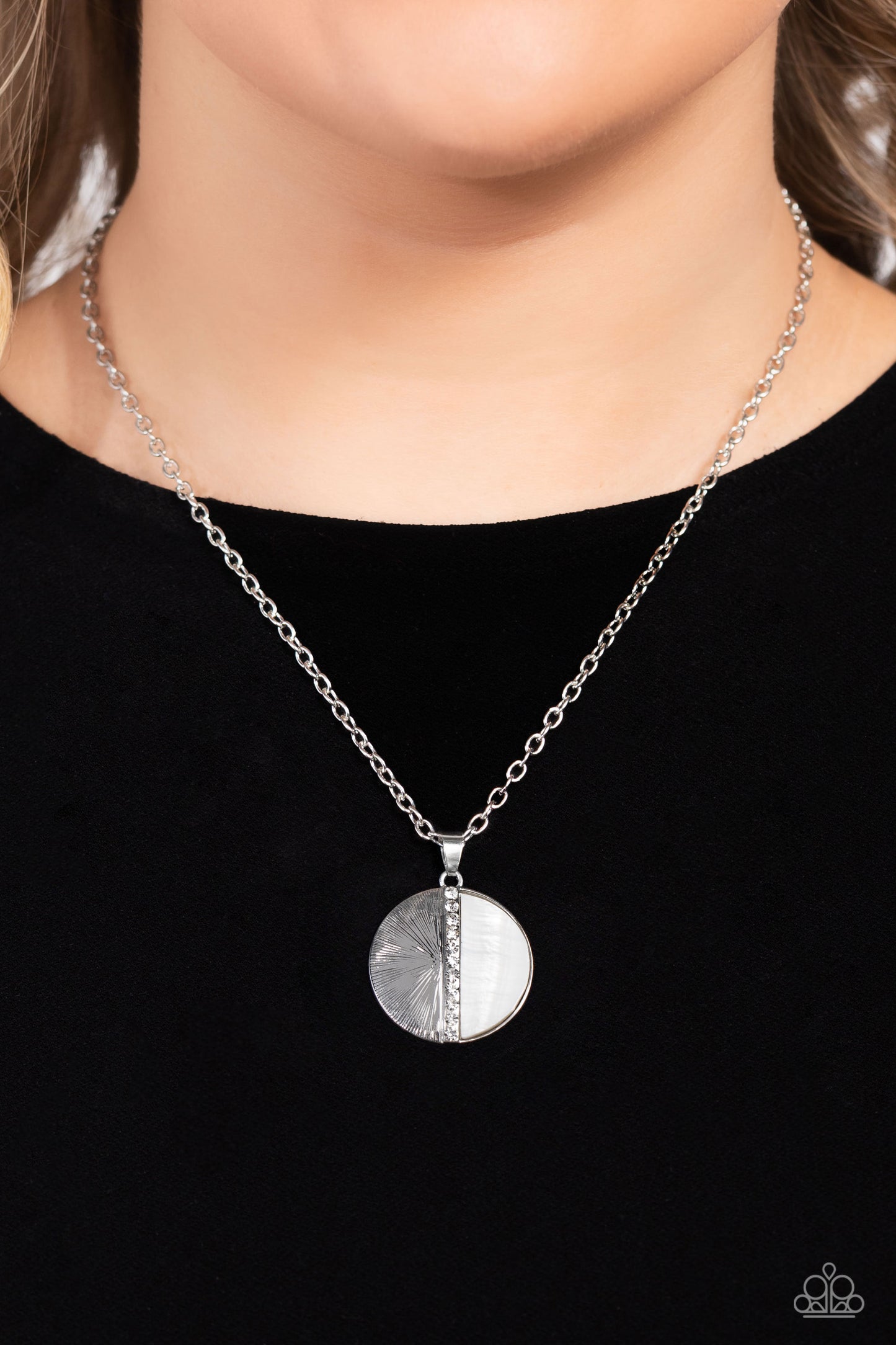 Captivating Contrast White Necklace - Jewelry by Bretta