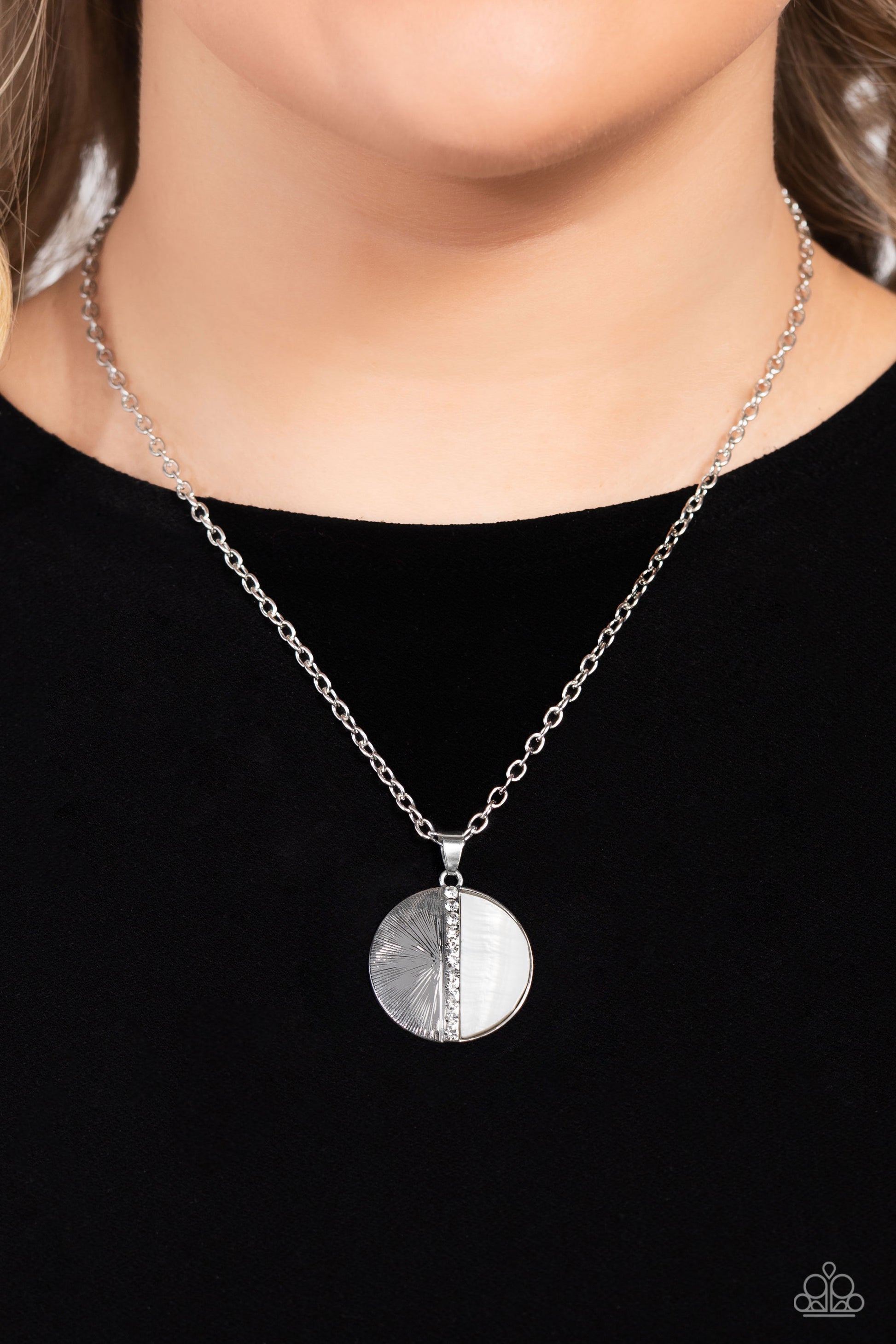 Captivating Contrast White Necklace - Jewelry by Bretta