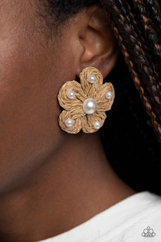 Permanent Vacation Brown Earrings - Jewelry by Bretta