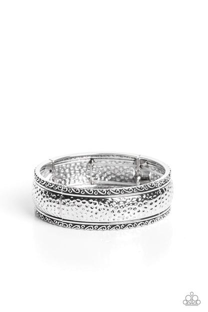 Textile Tenor Silver Wrap Bracelet - Jewelry by Bretta