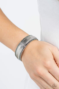 Textile Tenor Silver Wrap Bracelet - Jewelry by Bretta