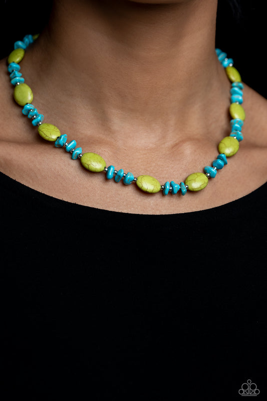 Stone Age Showcase Green Necklace - Jewelry by Bretta