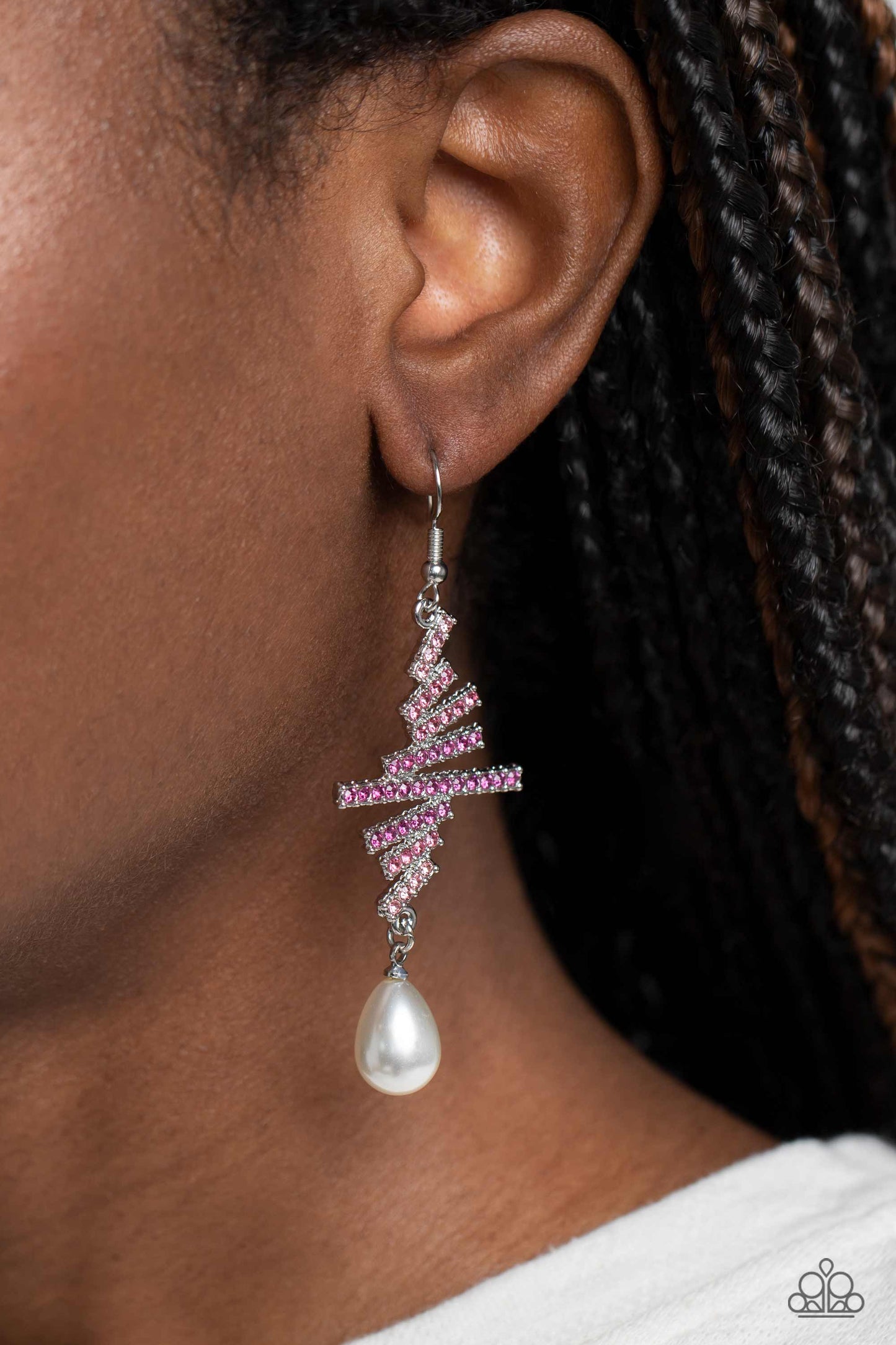 Timeless Tapestry Pink Earrings  - Jewelry by Bretta