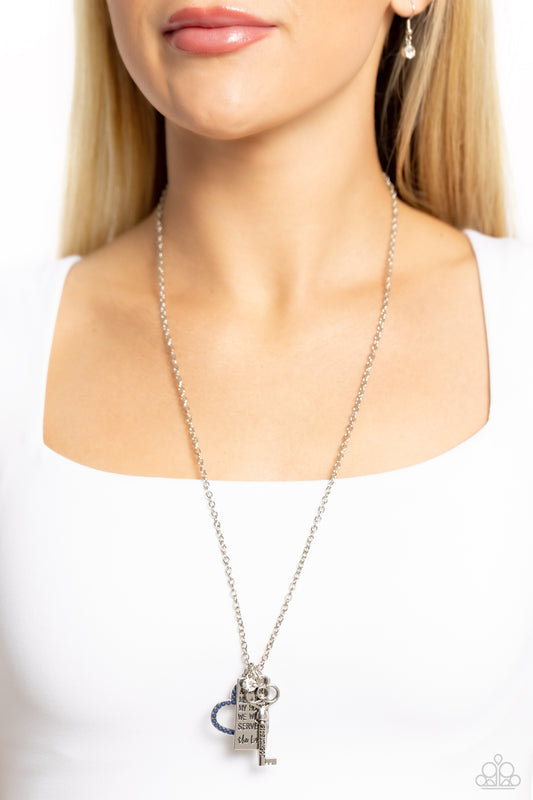 Indulgent Belief Blue Necklace - Jewelry by Bretta