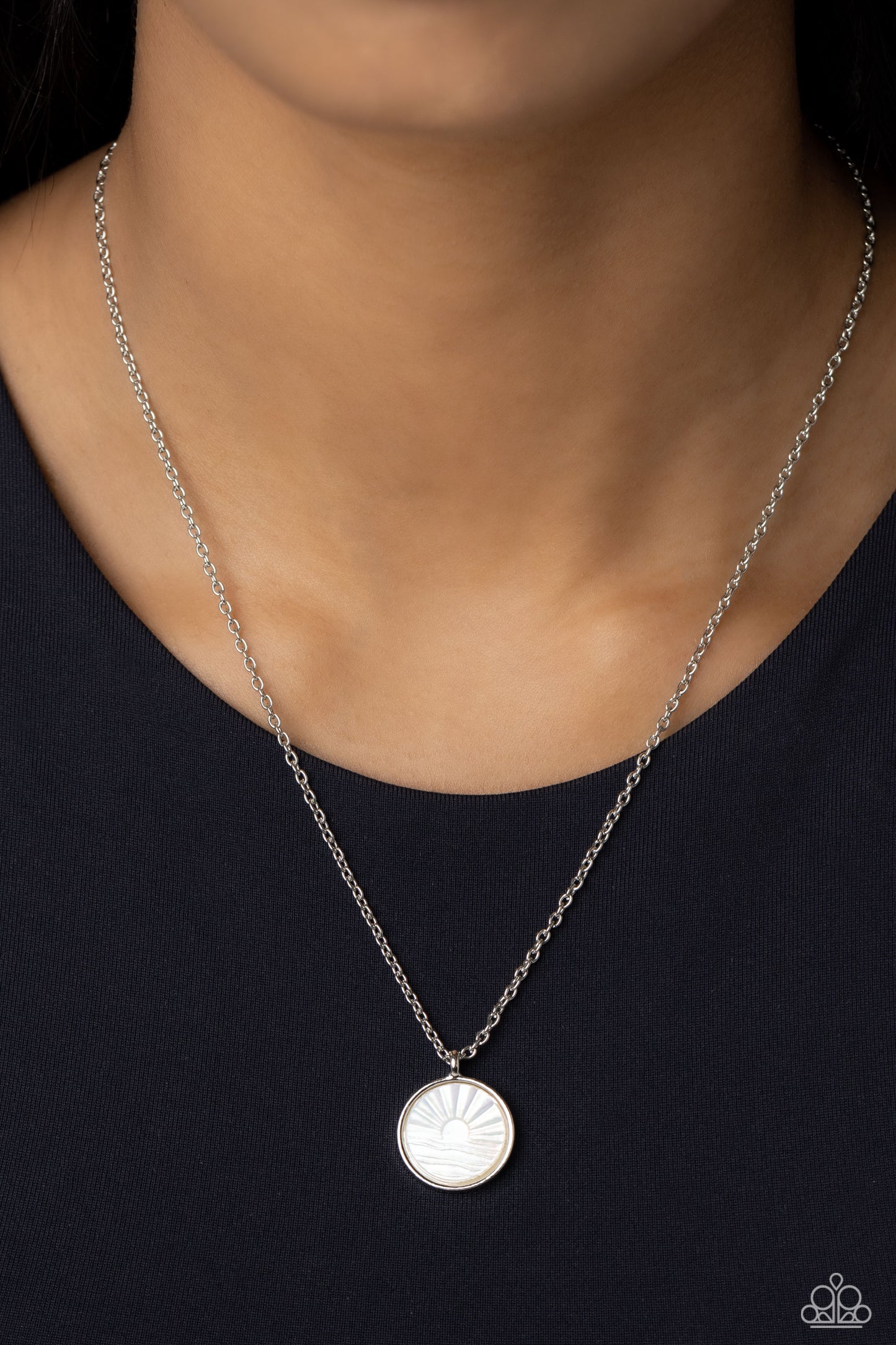 Seize the Sunset White Necklace - Jewelry by Bretta