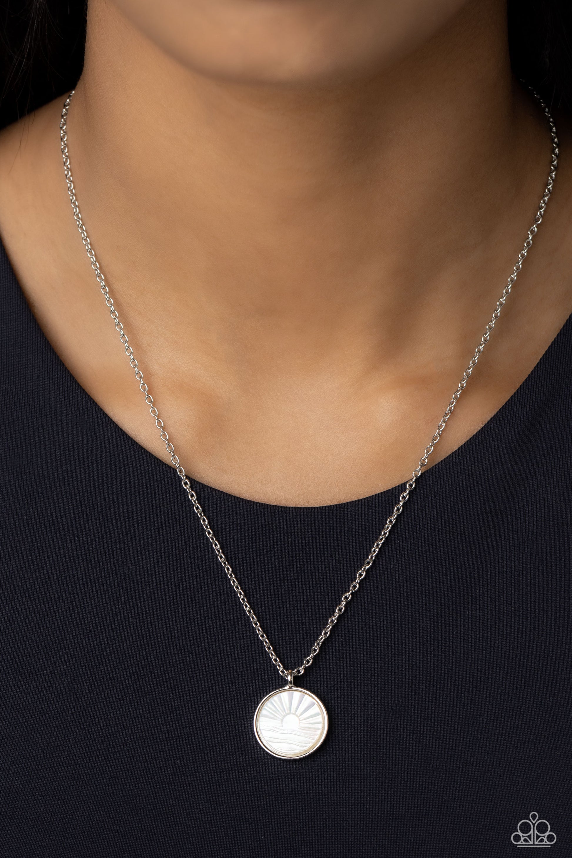 Seize the Sunset White Necklace - Jewelry by Bretta