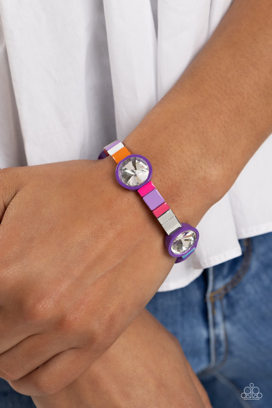 Multicolored Madness Purple Bracelet - Jewelry by Bretta