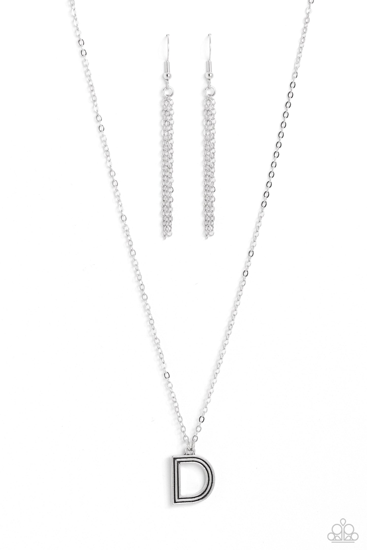 Leave Your Initials  - D Silver Necklace - Jewelry by Bretta