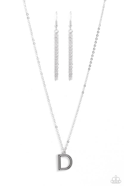 Leave Your Initials  - D Silver Necklace - Jewelry by Bretta