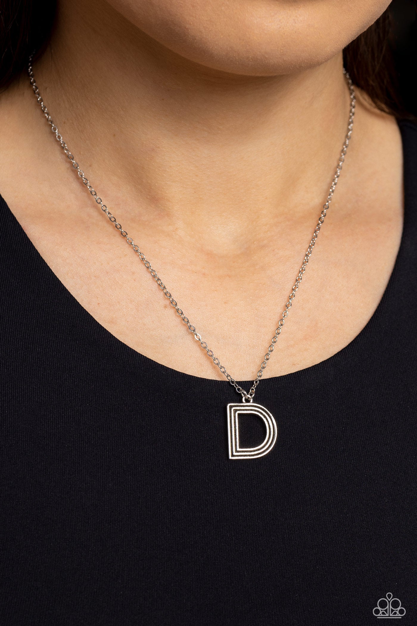 Leave Your Initials  - D Silver Necklace - Jewelry by Bretta