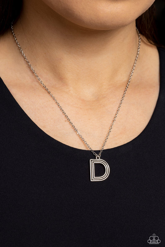 Leave Your Initials  - D Silver Necklace - Jewelry by Bretta