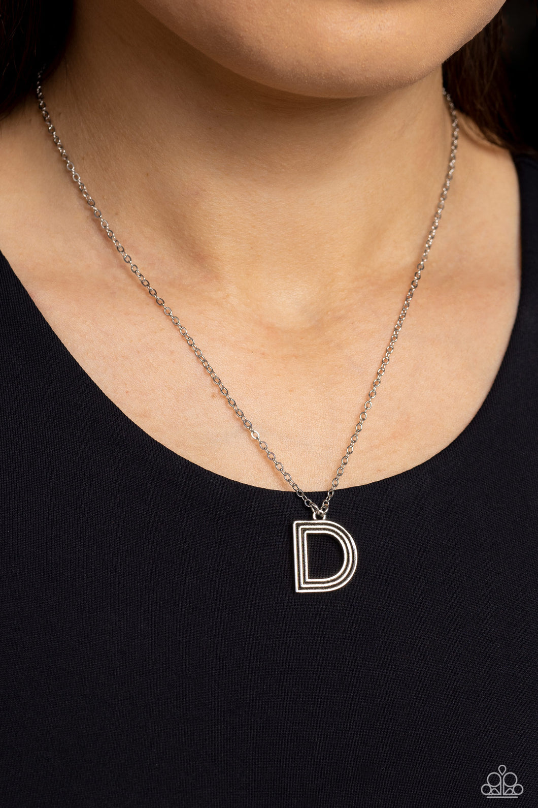 Mini Initial Pendant Necklace silver gold – ADORNIA