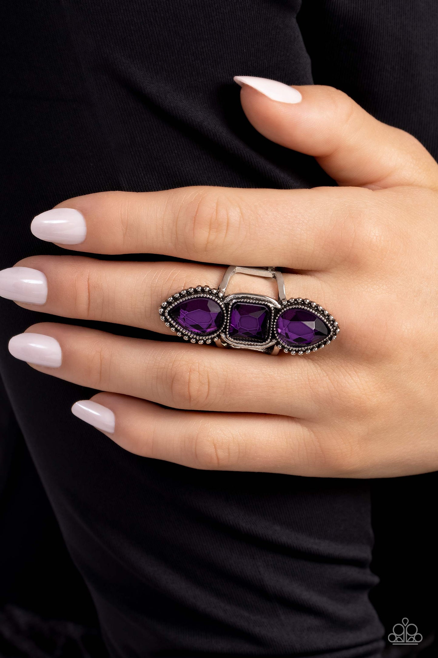 Dazzling Direction Purple Ring - Jewelry by Bretta