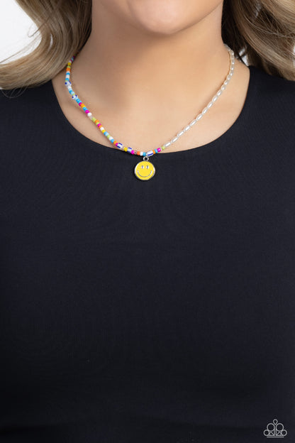 Smiling Showdown Yellow Necklace - Jewelry by Bretta