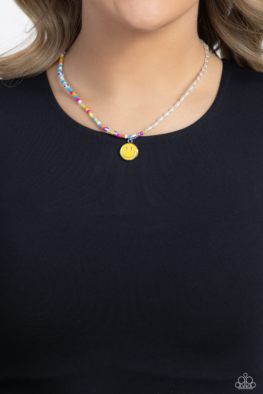 Smiling Showdown Yellow Necklace - Jewelry by Bretta