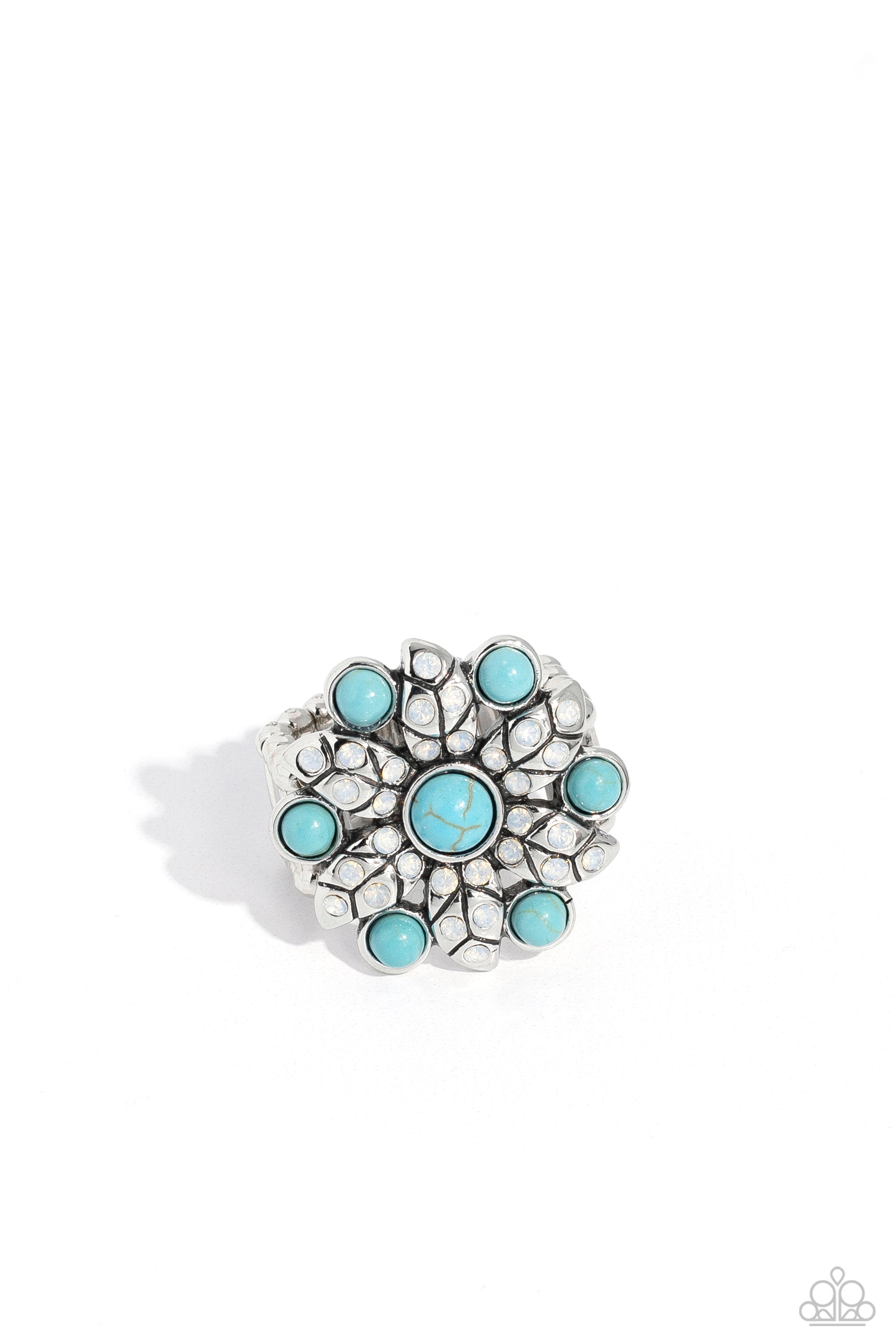 Flower of Life Blue Ring - Jewelry by Bretta