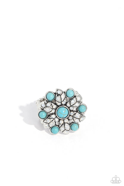 Flower of Life Blue Ring - Jewelry by Bretta