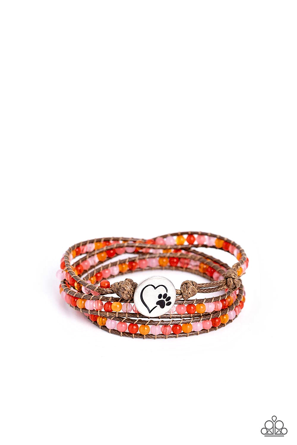 PAW-sitive Thinking Orange Bracelet - Jewelry by Bretta