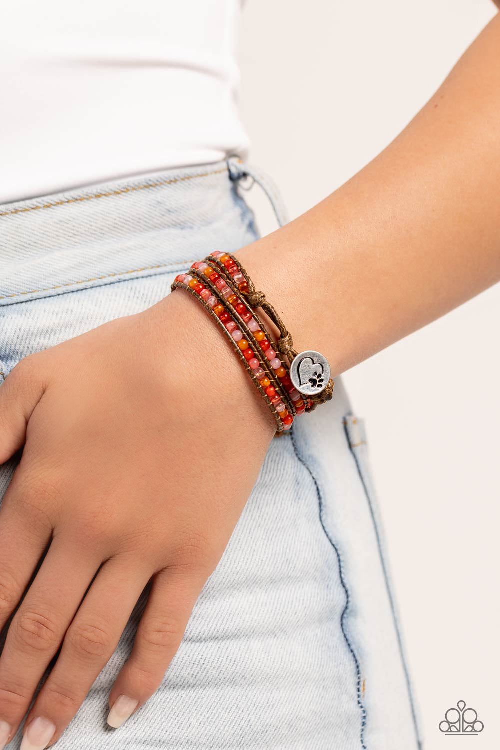 PAW-sitive Thinking Orange Bracelet - Jewelry by Bretta