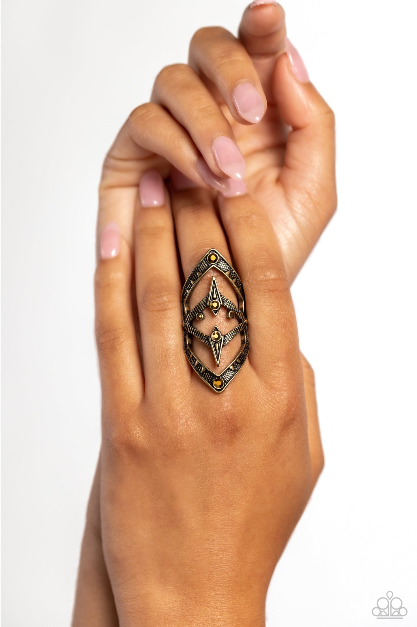 Daring Diamonds Brass Ring - Jewelry by Bretta