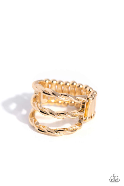 Corded Command Gold Ring - Jewelry by Bretta