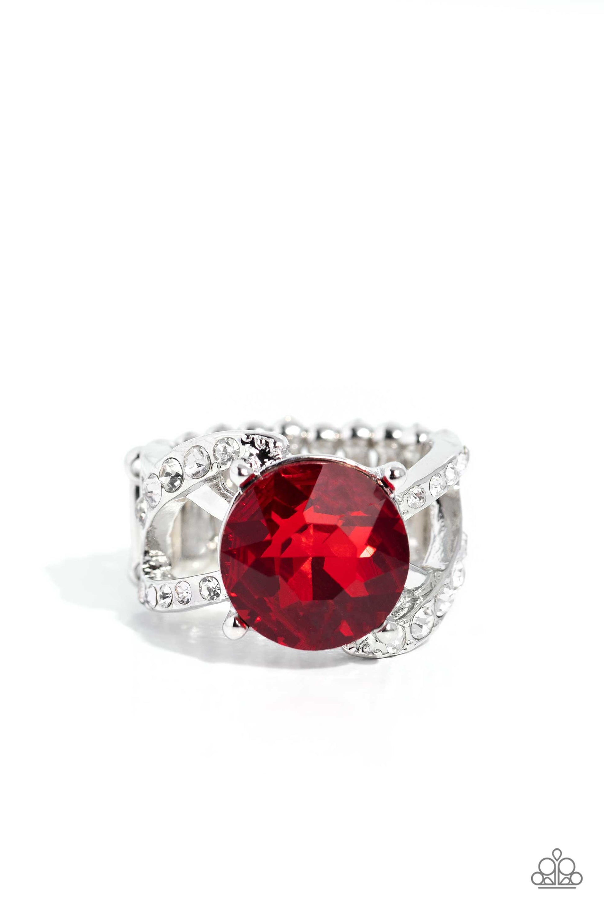 Scintillating Swirl Red Ring - Jewelry by Bretta