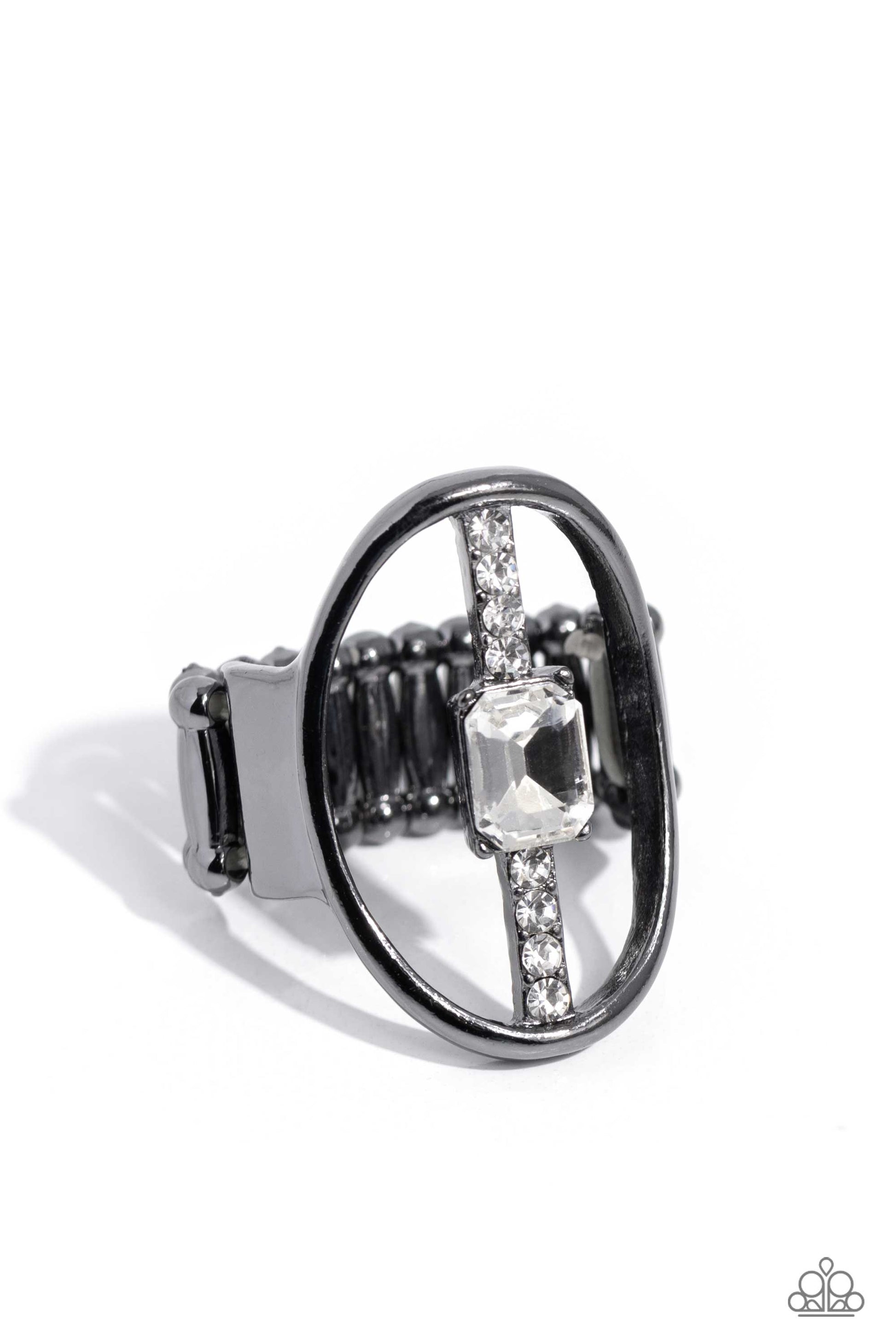 Middle of the Road Black Ring - Jewelry by Bretta