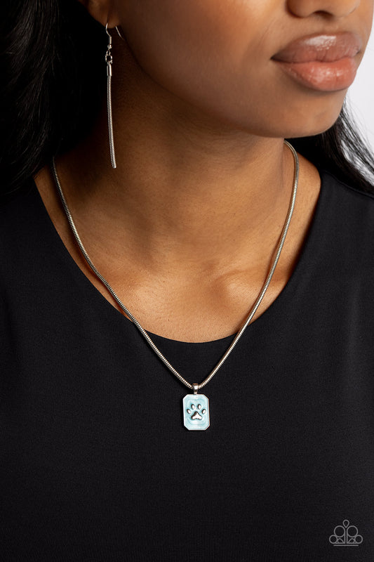 PAW to the Line Blue Necklace - Jewelry by Bretta