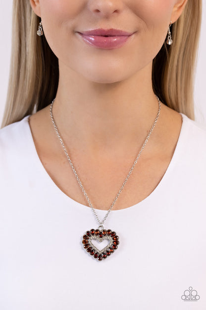 FLIRT No More Brown Heart Necklace - Jewelry by Bretta