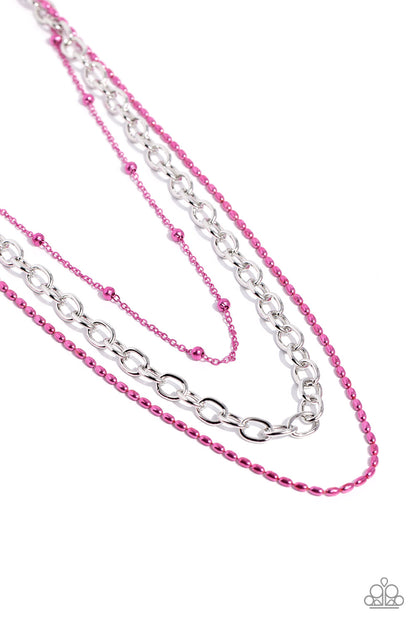 Mardi Gras Mayhem Pink Necklace - Jewelry by Bretta