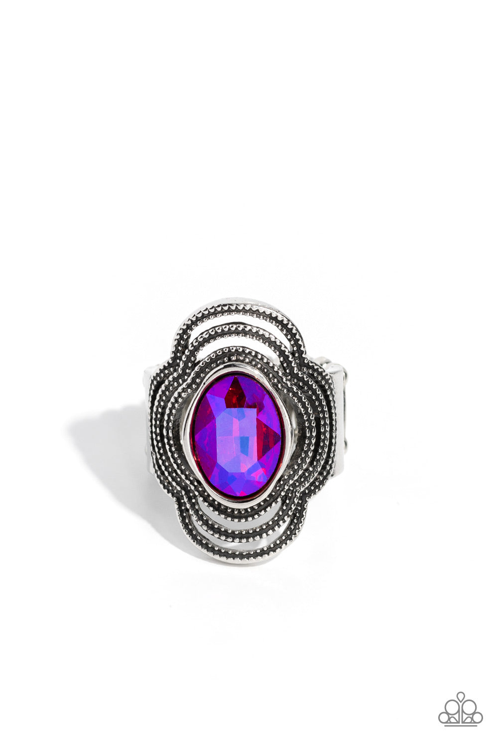 Entrancing Edge Pink Ring - Jewelry by Bretta